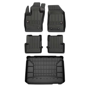 Jeep Renegade Floor + Cargo Mat Set - Omac - 3D Premium - Black 2015-2023